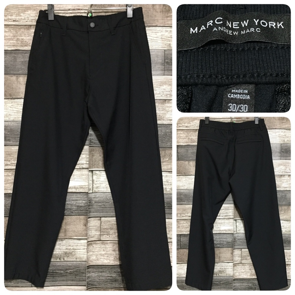 Marc New York Andre Marc Tech Pants Men’s 30x30 Black Stretch